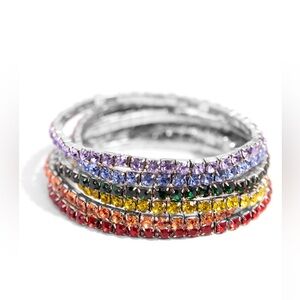 Multicolor Crystal Bracelet Set